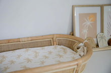 Load image into Gallery viewer, Organic Cotton Jersey Change Pad / Bassinet Sheet | Palm Tree