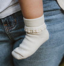Load image into Gallery viewer, Pure (No Dye) Lace Organic Cotton Kids Socks