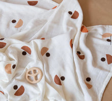 Load image into Gallery viewer, Hand Printed Muslin Blanket | Moon