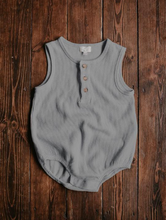 Load image into Gallery viewer, The Seeker Romper | Lead Grey *SIZE 0-3m*
