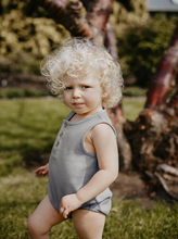 Load image into Gallery viewer, The Seeker Romper | Lead Grey *SIZE 0-3m*