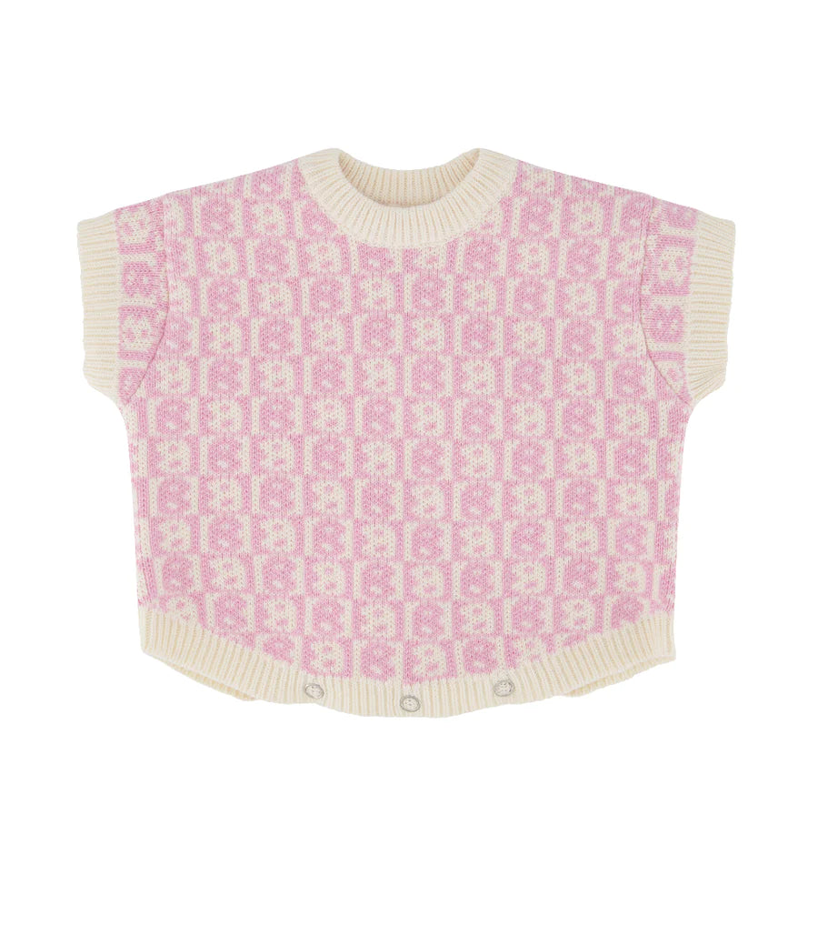 BB Knit Romper | Pink