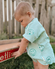Load image into Gallery viewer, Smiley Summer Romper | Peppermint
