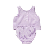 Load image into Gallery viewer, Linen Singlet and Bloomer Set | Lilac *Size 3-6 months*

