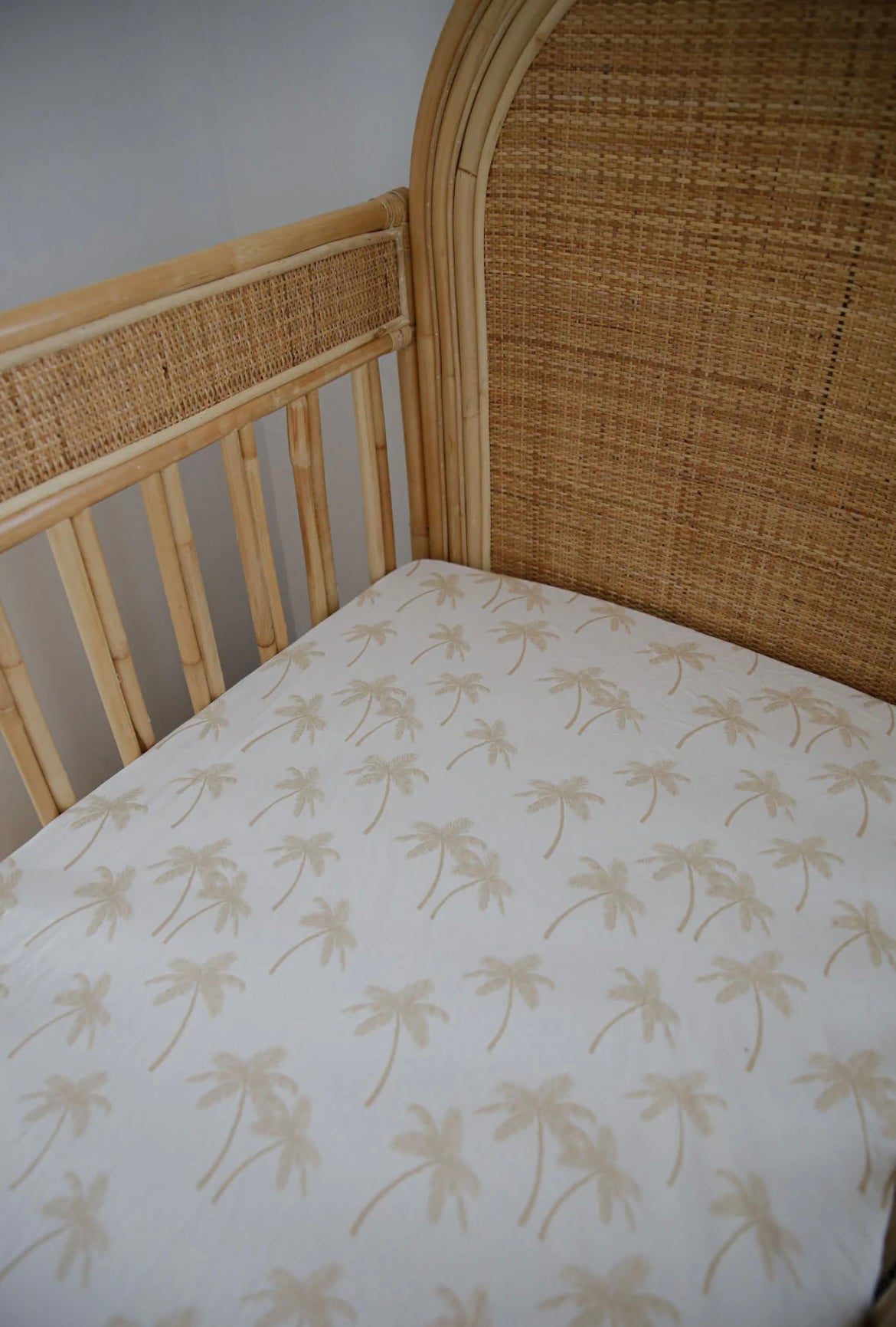 Organic Cotton Crib Sheet | Palm Tree