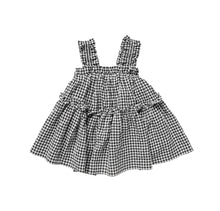 Load image into Gallery viewer, Linen Scrunch Dress | Black Gingham
