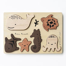 Load image into Gallery viewer, Wooden Tray Puzzle | Ocean Animals
